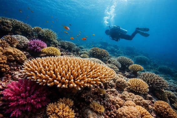 Corales resistentes al calor en aguas de EAU