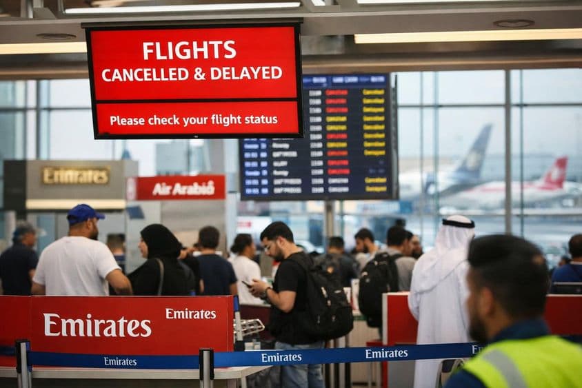 Cancelaciones de vuelos debido al cierre del espacio aéreo