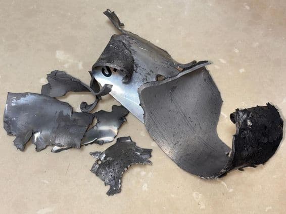 piezas de fragmentos de cohete