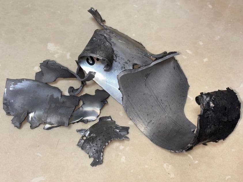 piezas de fragmentos de cohete