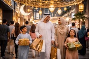 Ambiente de compras de Eid en Dubái.