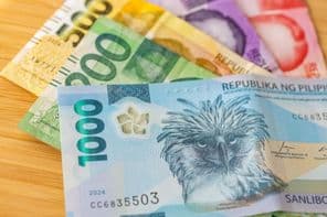 Billetes de peso filipino.