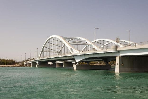 Puente Al Maqta en Abu Dhabi, Emiratos Árabes Unidos