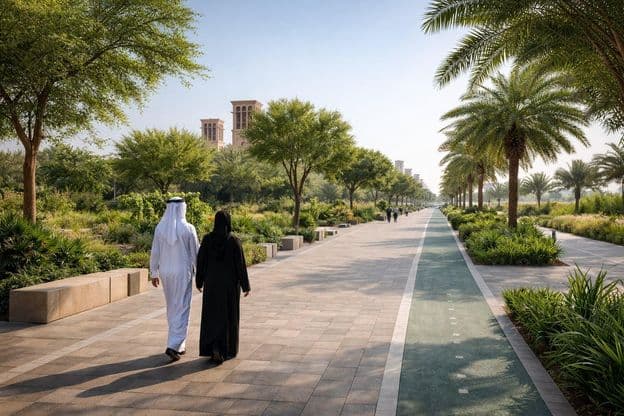 Paseo peatonal en Al Ras