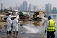 Operación de desinfección después de la lluvia