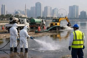 Operación de desinfección después de la lluvia