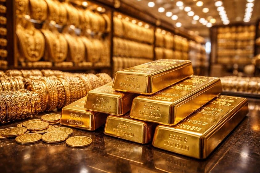 Mercado de oro reluciente en Dubái