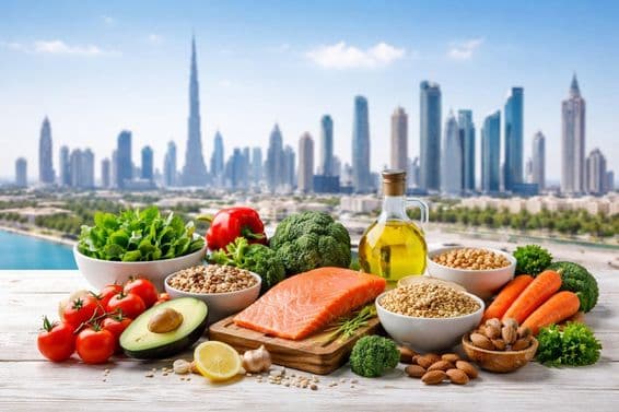Alimentos saludables en Dubái