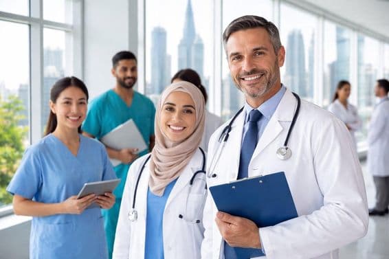 Equipo de salud moderno en Dubái