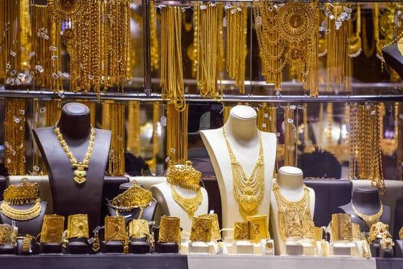 Mercado de oro en Deira, Dubái