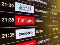 aeropuerto, panel de salidas