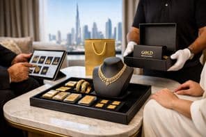 Entrega a domicilio de oro de lujo
