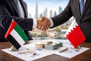 Acuerdo de intercambio de monedas con apretón de manos