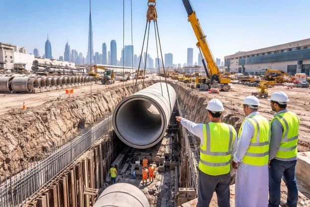 Desarrollo de drenaje en Al Quoz