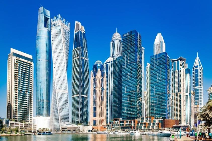 rascacielos en Dubai Marina