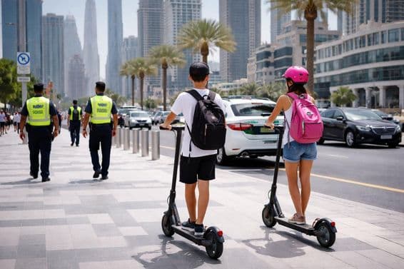 Transporte en patinete en Dubái