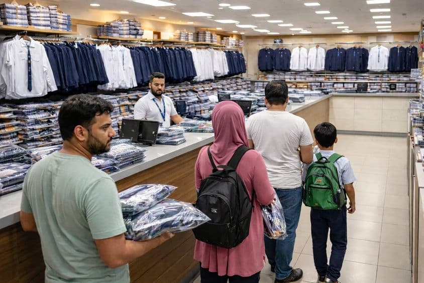 Compras de uniformes para la vuelta al cole en Dubái