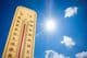 Calor extremo con termómetro