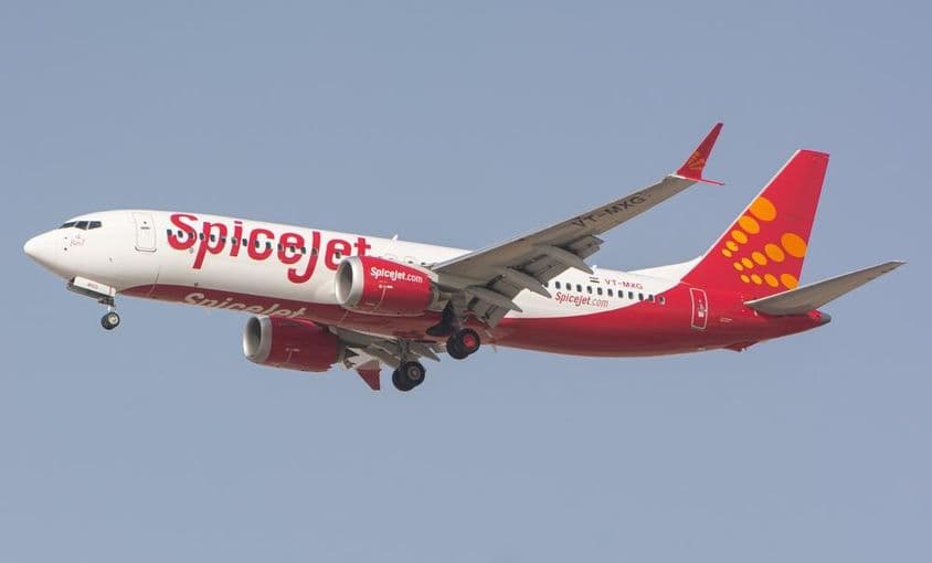 Avión Boeing 737 MAX de la aerolínea Spicejet
