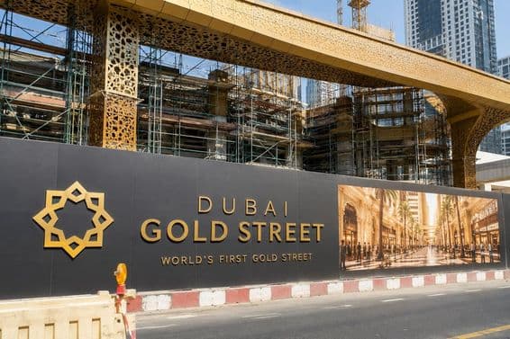 La Calle de Oro de Dubái está en construcción
