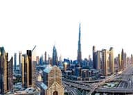 Horizonte de Dubái con Burj Khalifa