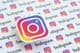 Logotipo de Instagram impreso en papel