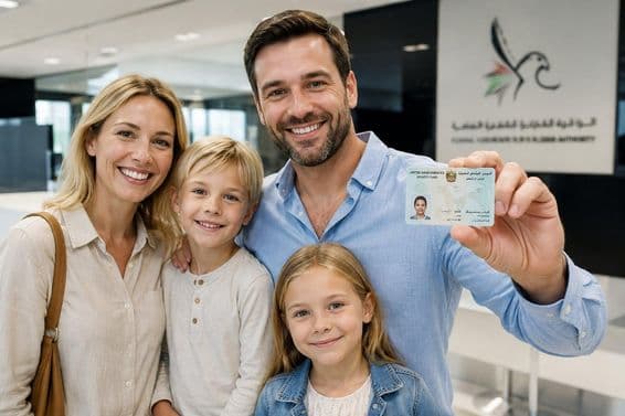 Familia en Dubái con Visa Dorada