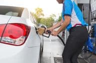 Bombas de combustible en una estación de servicio