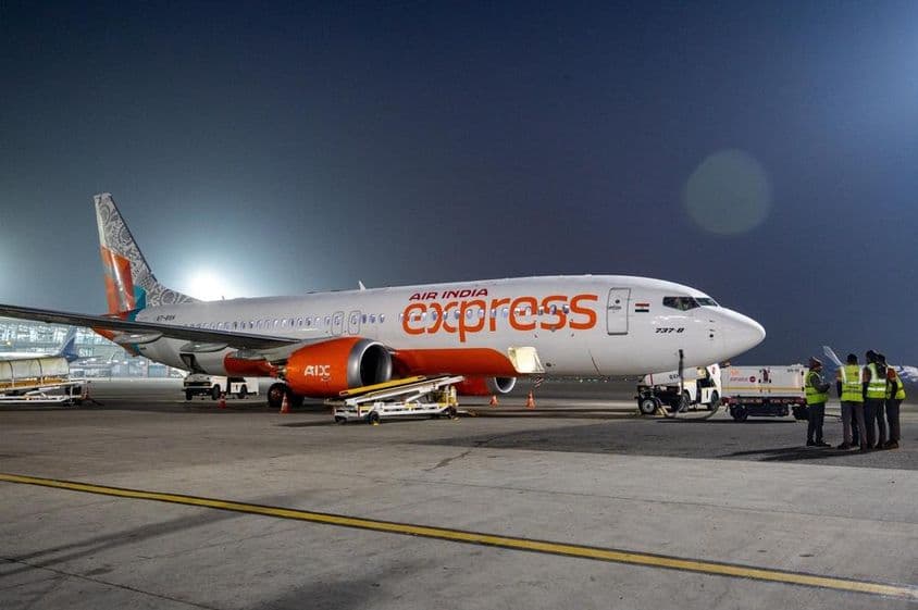 Un avión de Air India Express listo para despegar
