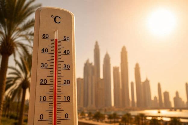 Inicio del pico de calor de verano en Dubái